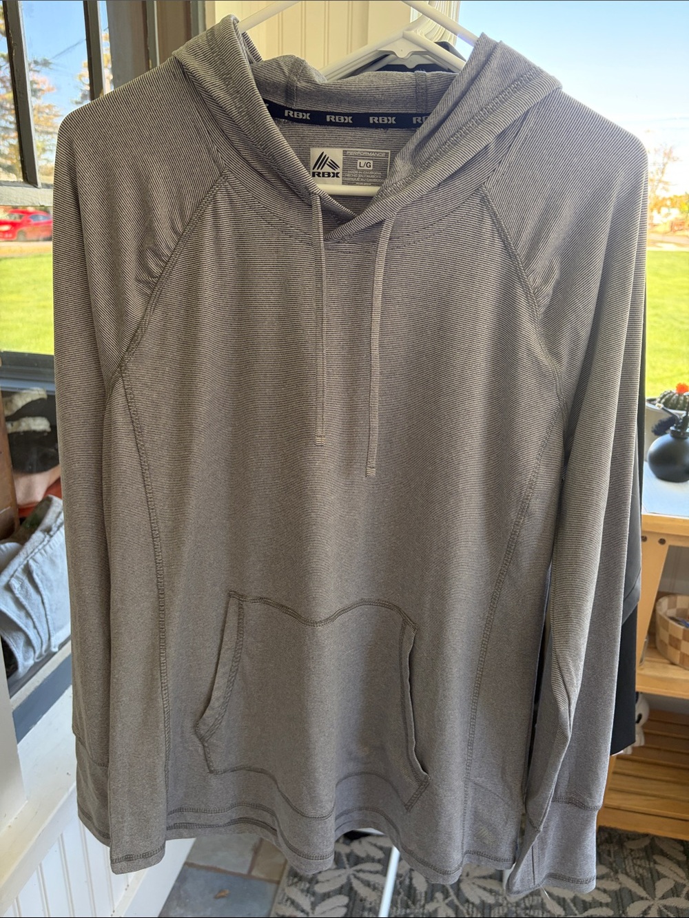 RBX Women’s Charcoal Gray Lightweight Hooded Pullover